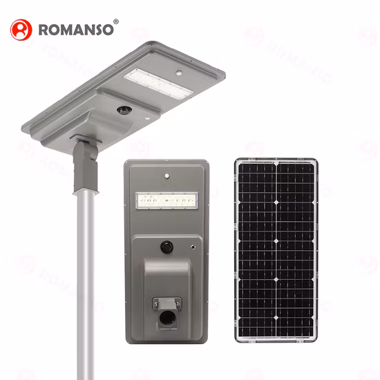 Romanso nouveau design lampadaires solaires avec Pole Road