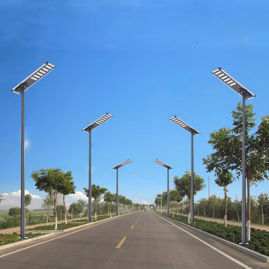 IP67 80W étanche extérieure ODM d'économie d'énergie tout en un rue lumière LED de route d'énergie solaire intégrée avec batterie